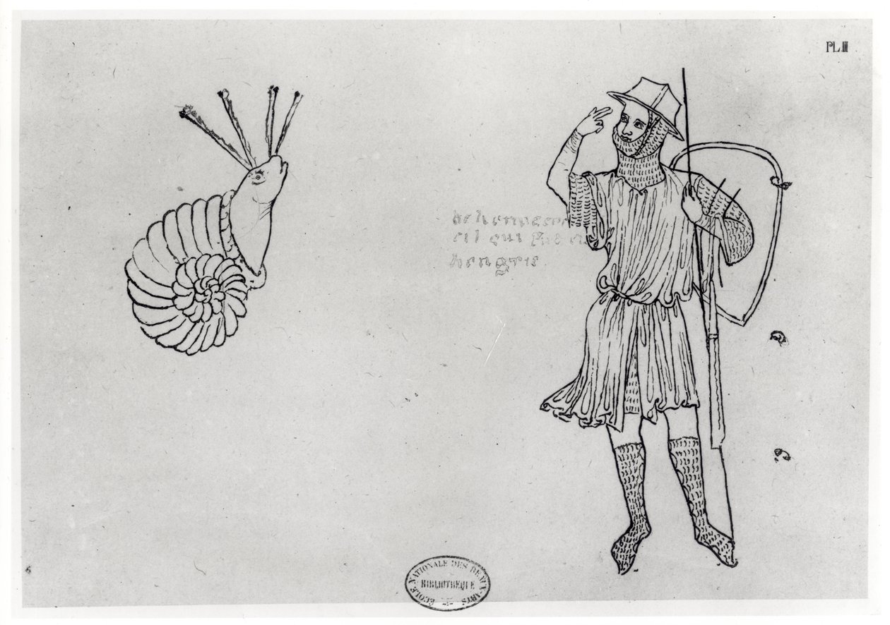 Fol.2 Salyangoz ve Macar askeri (faks kopyası) by Villard de Honnecourt