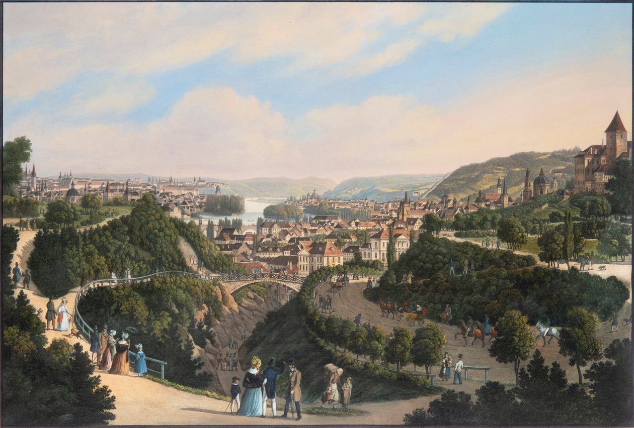 New Town, Vysehrad ve Smichov, c. 1830. by Vincenc Morstadt