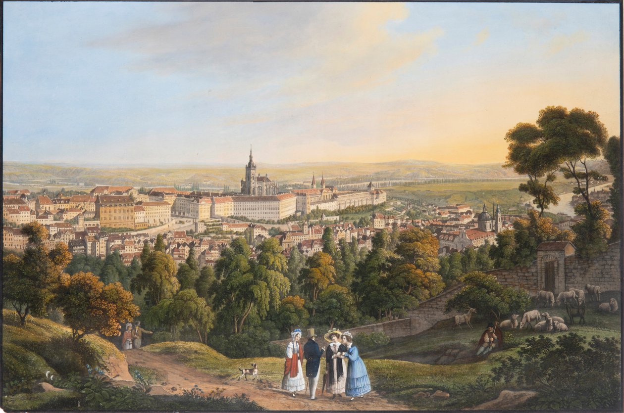 Prag Kalesi Bölgesi Hradcany, c. 1830 by Vincenc Morstadt