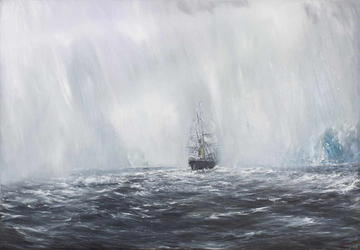 65 Derece, 8 Dakika Güney.Terra Nova 9 Aralık 1910. 2007, (Tuval Üzerine Yağlıboya) by Vincent Alexander Booth