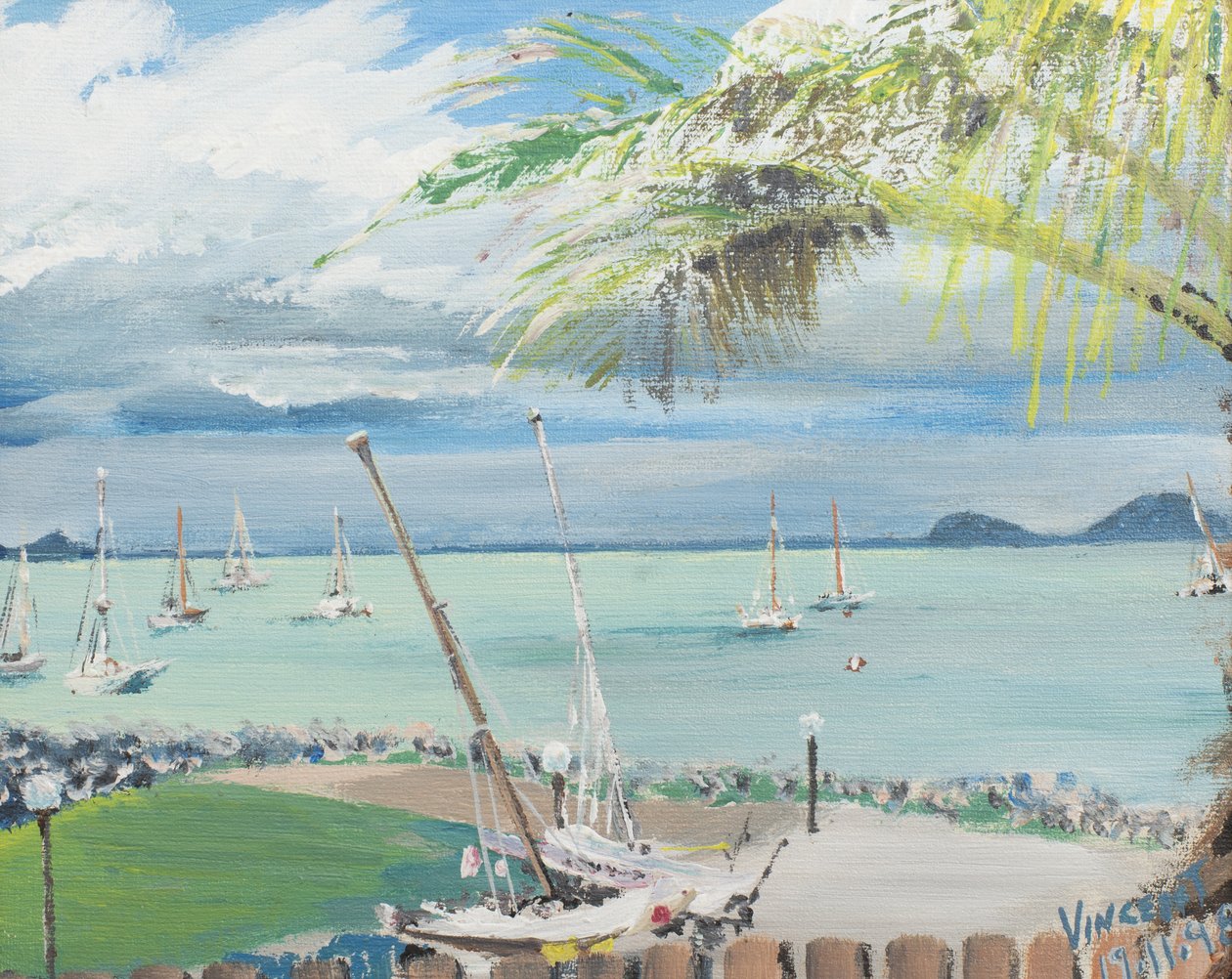Airlie Beach, Avustralya, 1998, (Tuval üzerine akrilik) by Vincent Alexander Booth