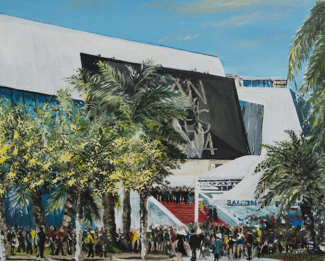 Cannes 2014, 2014, (Tuval üzerine akrilik) by Vincent Alexander Booth