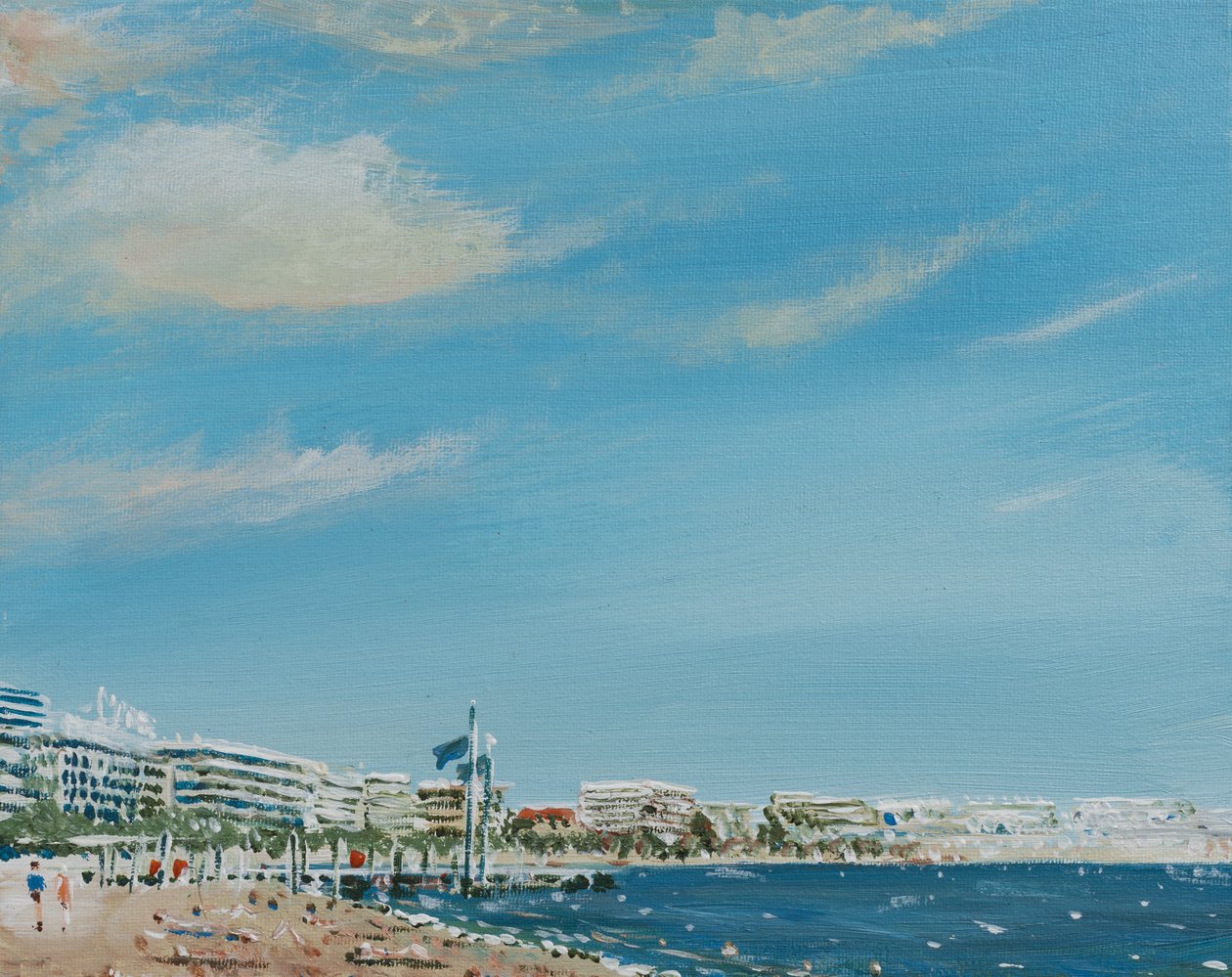 Cannes Sahili, 2014, (tuval üzerine akrilik) by Vincent Alexander Booth
