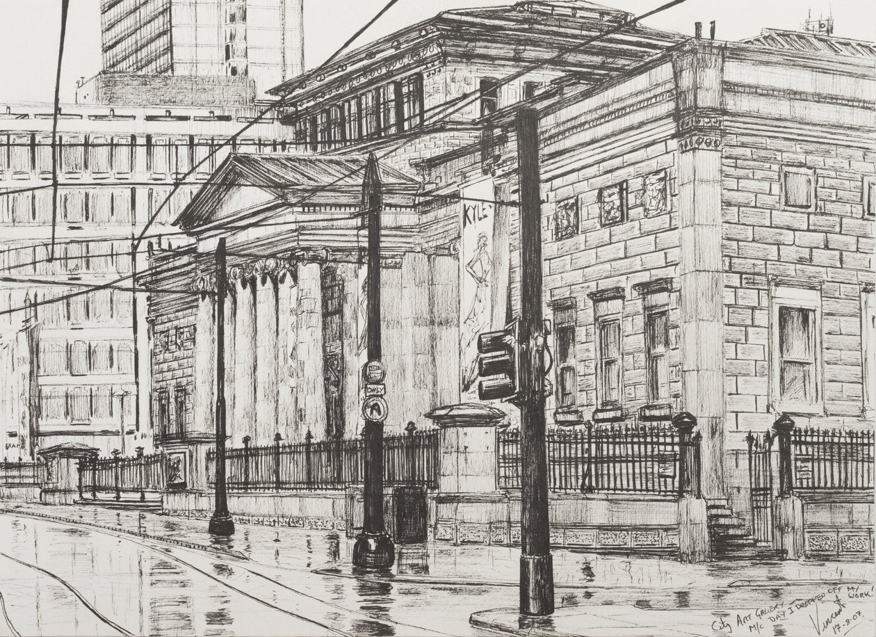 City Art Gallery, Manchester, 2007, (Kağıt Üzerine Mürekkep) by Vincent Alexander Booth