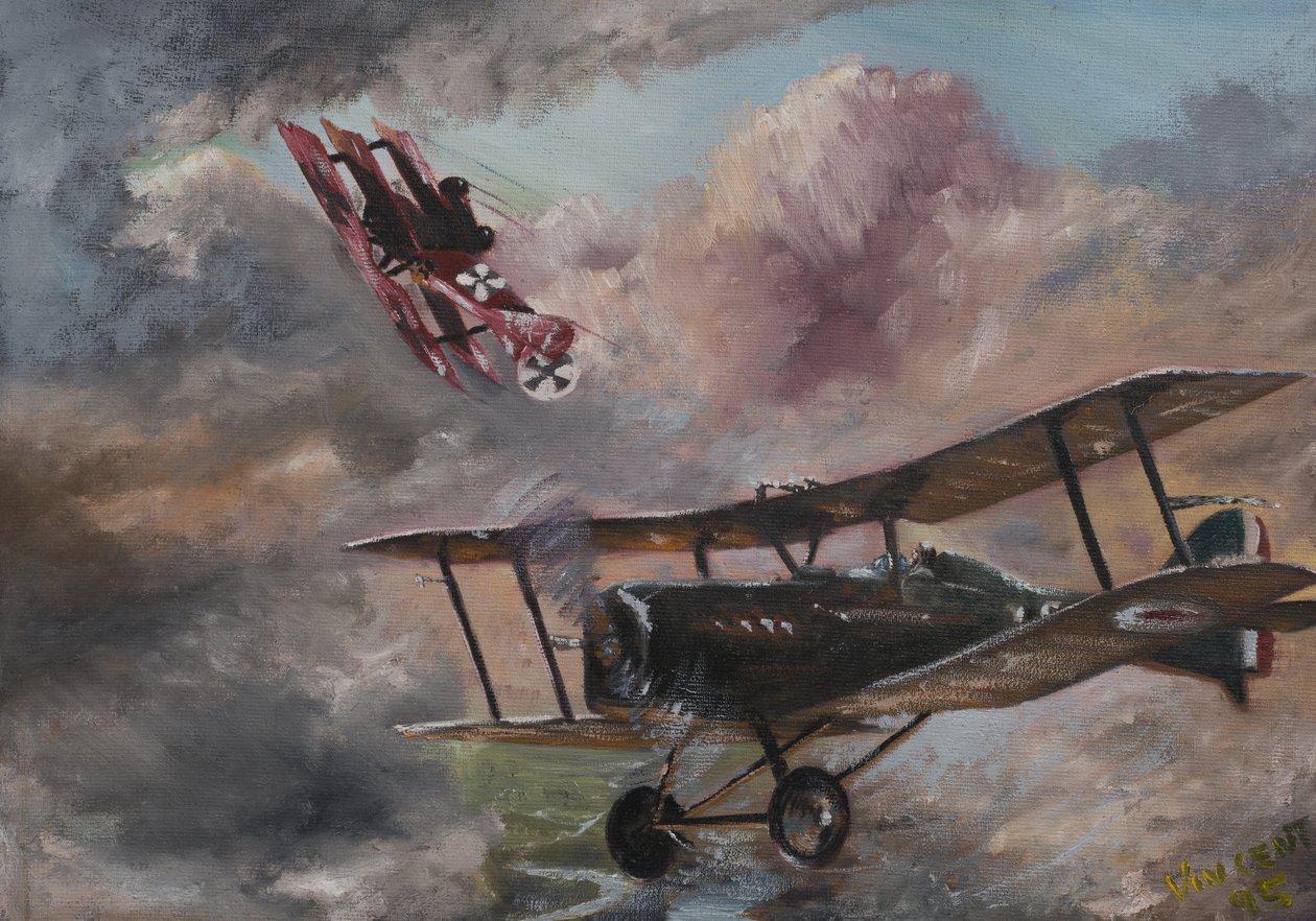 İt dalaşı 1917, 1995, (tuval üzerine akrilik) by Vincent Alexander Booth