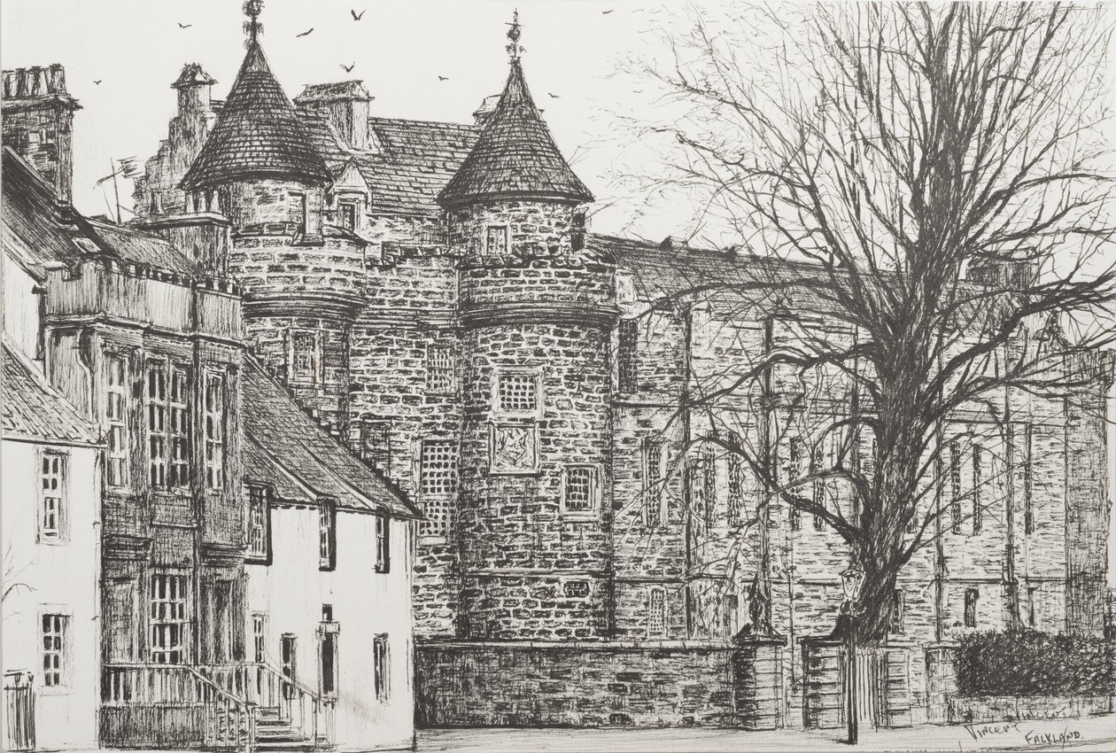 Falkland Sarayı, İskoçya, 200,7 (Kağıt Üzerine Mürekkep) by Vincent Alexander Booth