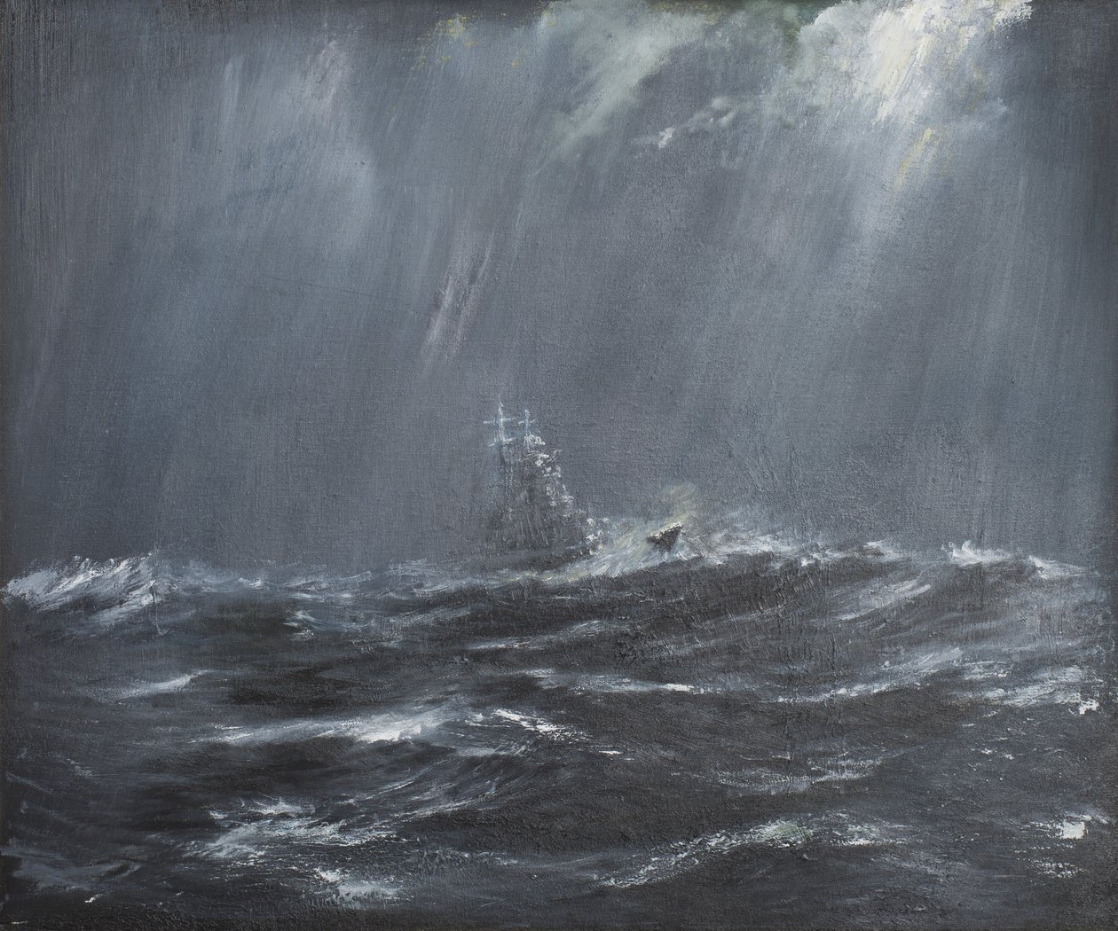 Gneisenau Kuzey Denizi Fırtınasında 1940, 2006, (Tuval Üzerine Yağlıboya) by Vincent Alexander Booth