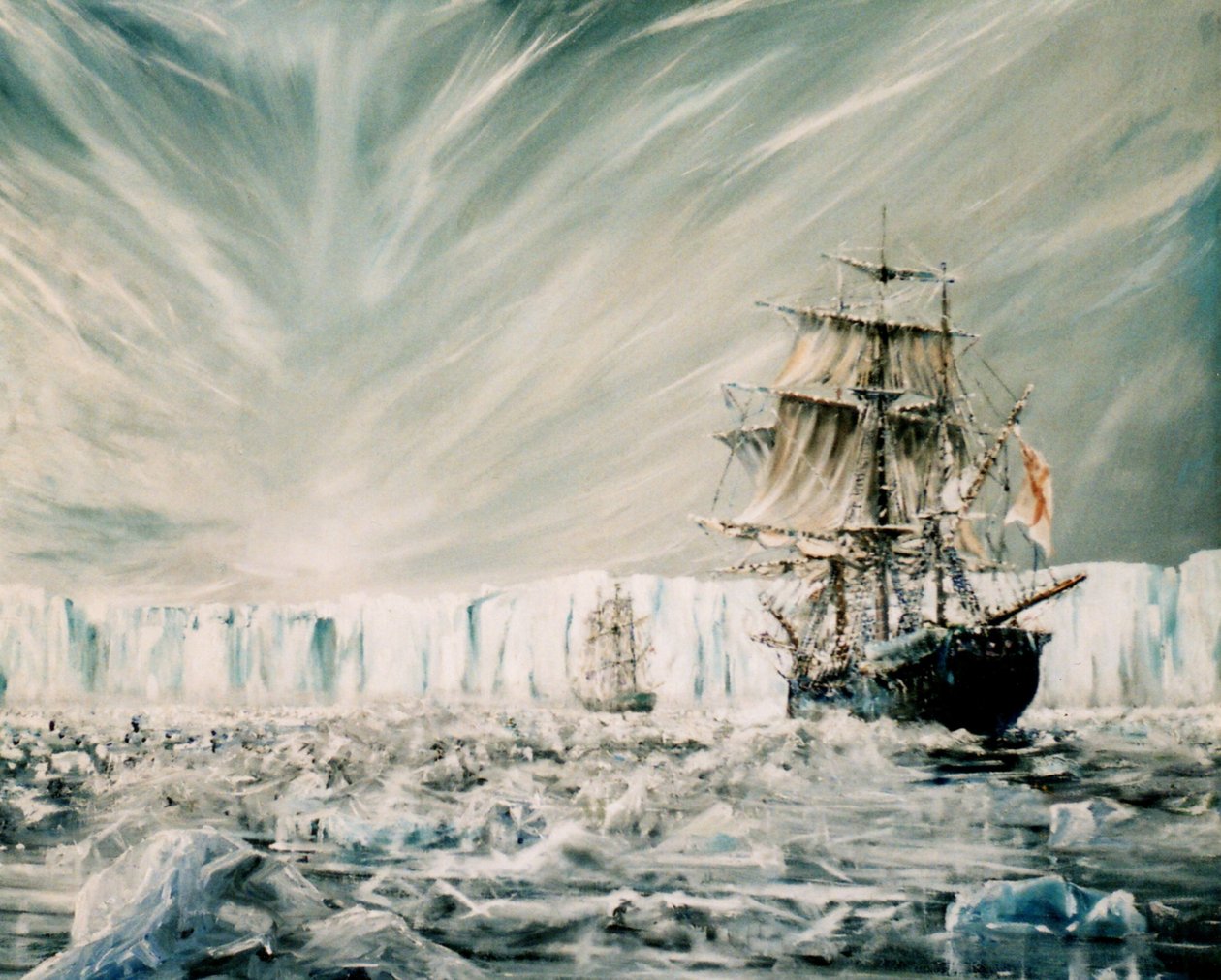 James Clark Ross, Antarktika Buz Rafını keşfetti Ocak 1841, (1) 2006, by Vincent Alexander Booth