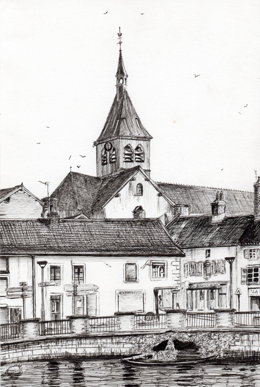 Laignes Fransa, 2007, (kağıt üzerine mürekkep) by Vincent Alexander Booth