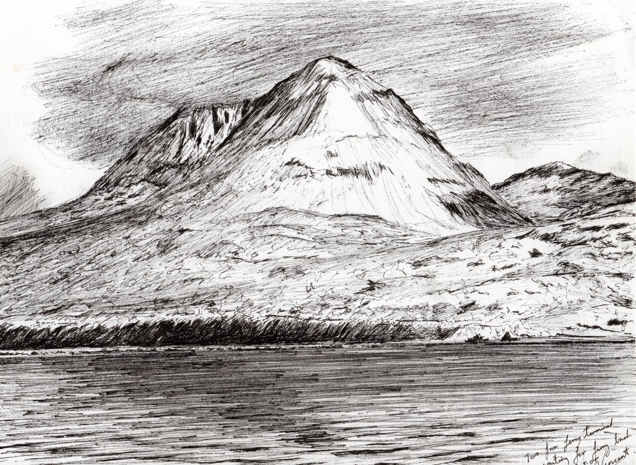 Paps of Jura, 2005, (kağıt üzerine mürekkep) by Vincent Alexander Booth