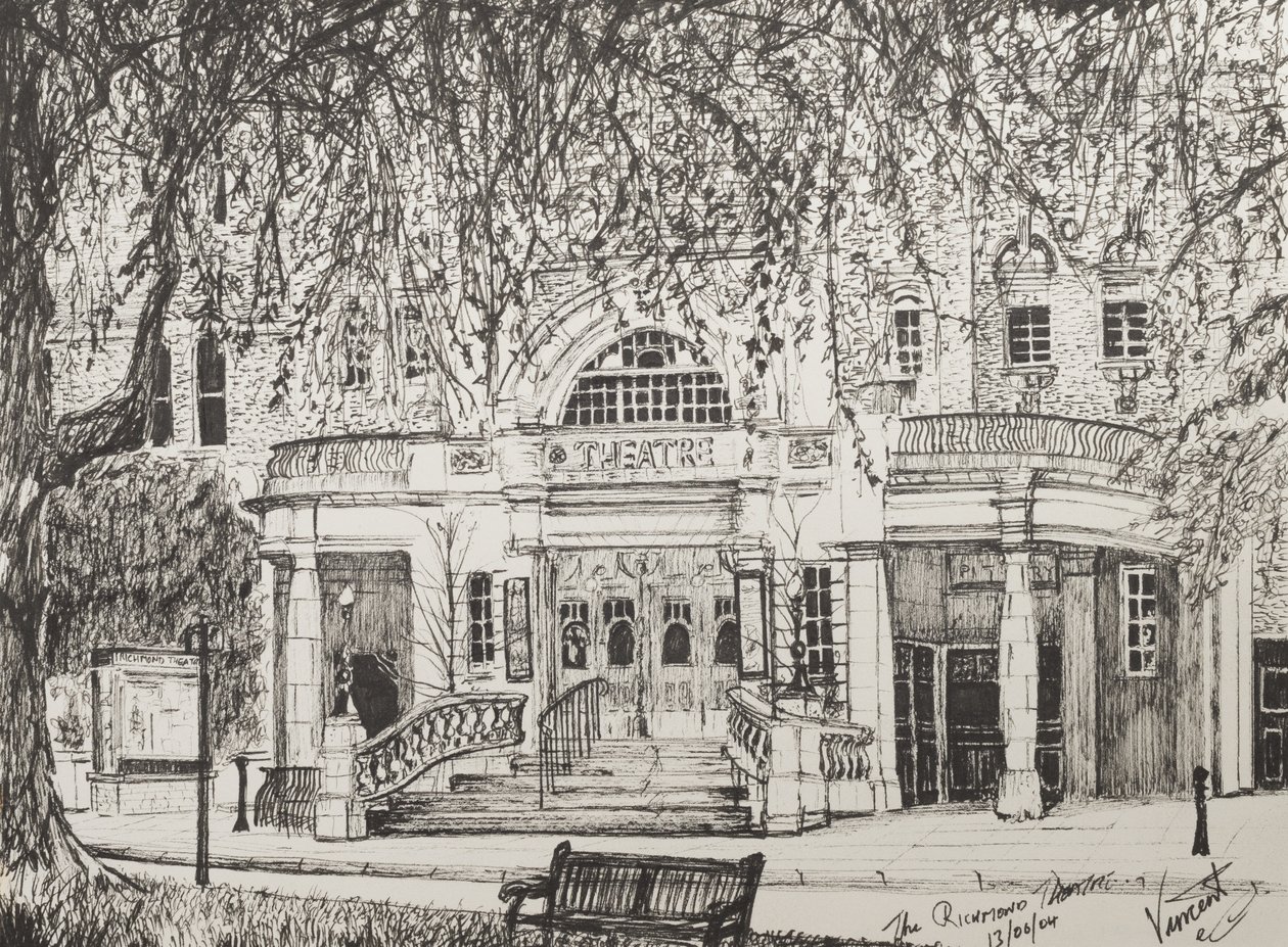 Richmond Tiyatrosu, Londra, Birleşik Krallık, 2004, (Kağıt Üzerine Mürekkep) by Vincent Alexander Booth