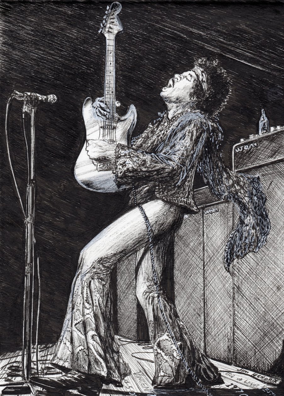 Rock Star, 2009, (kağıt üzerine mürekkep) by Vincent Alexander Booth