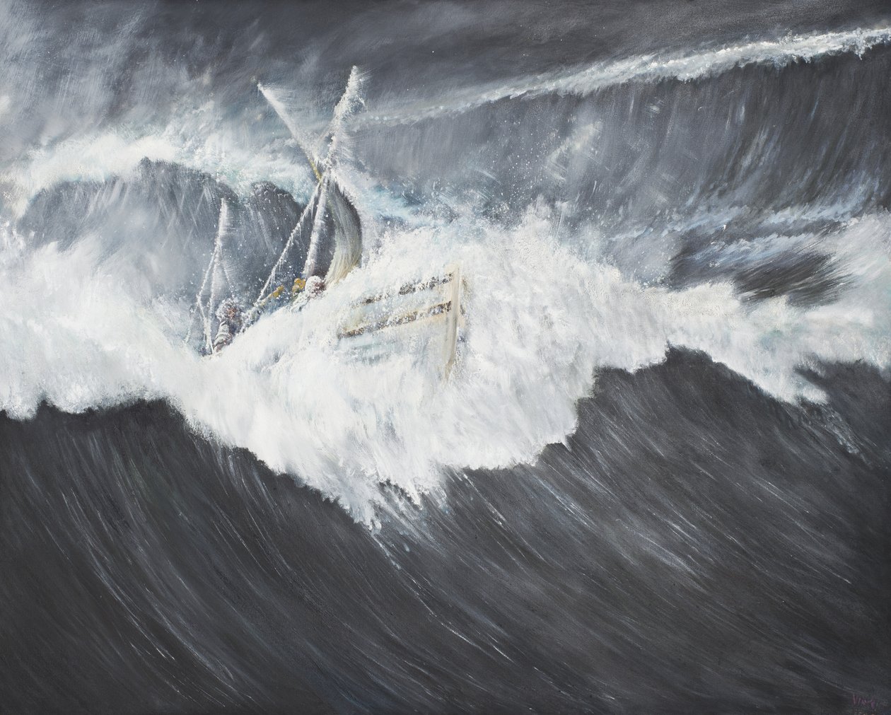 Dev Dalga(2),2006, (Tuval üzerine yağlı boya) by Vincent Alexander Booth