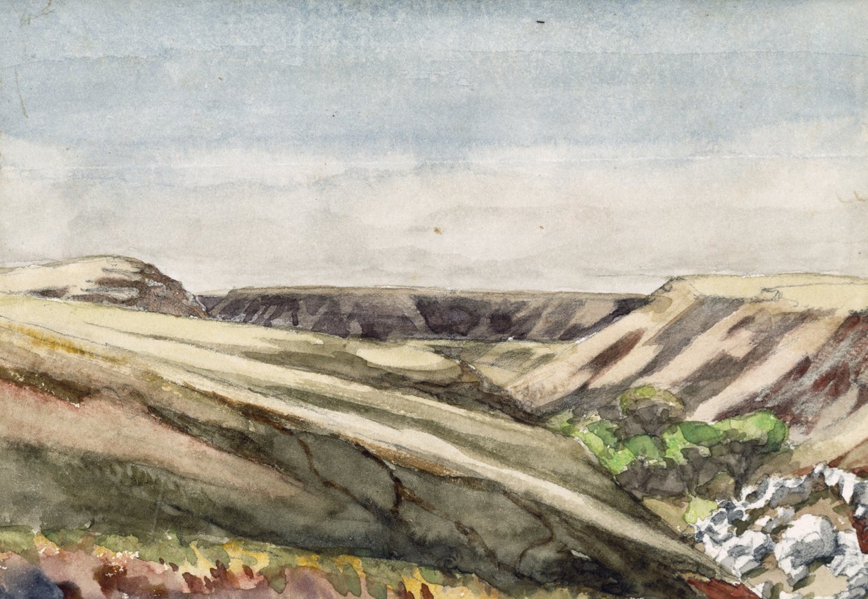 Arizona Mesas, 1869-71 (kağıt üzerinde wc) by Vincent Colyer