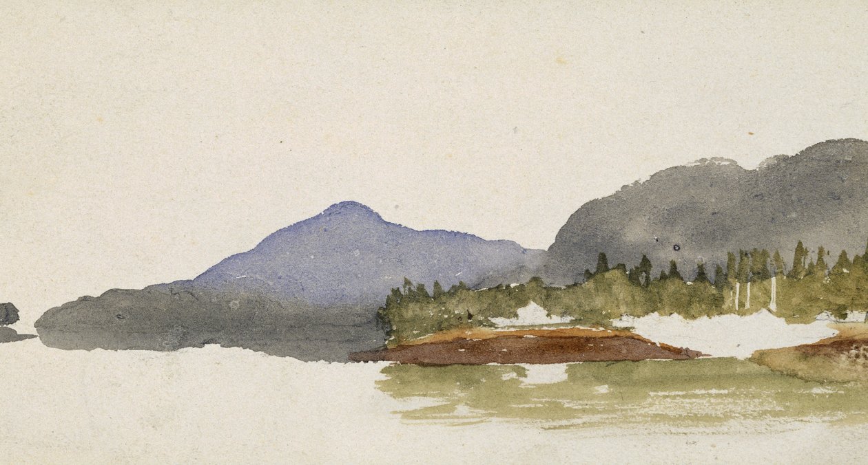 Western Lake View, 1869-71 (kağıt üzerinde wc) by Vincent Colyer