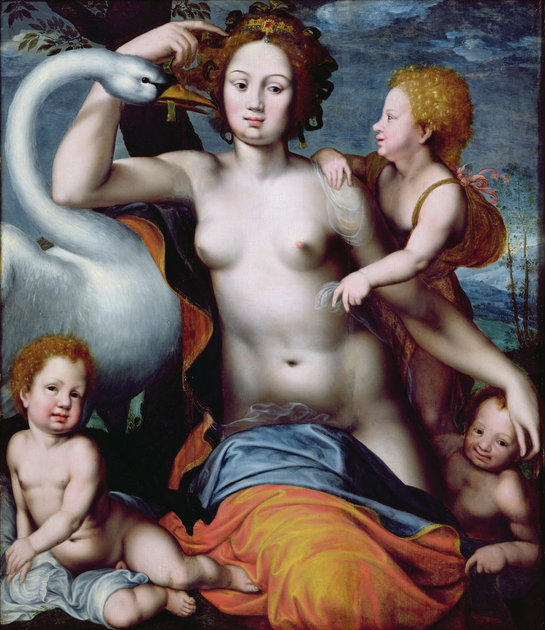 Leda ve Kuğu by Vincent Sellaer