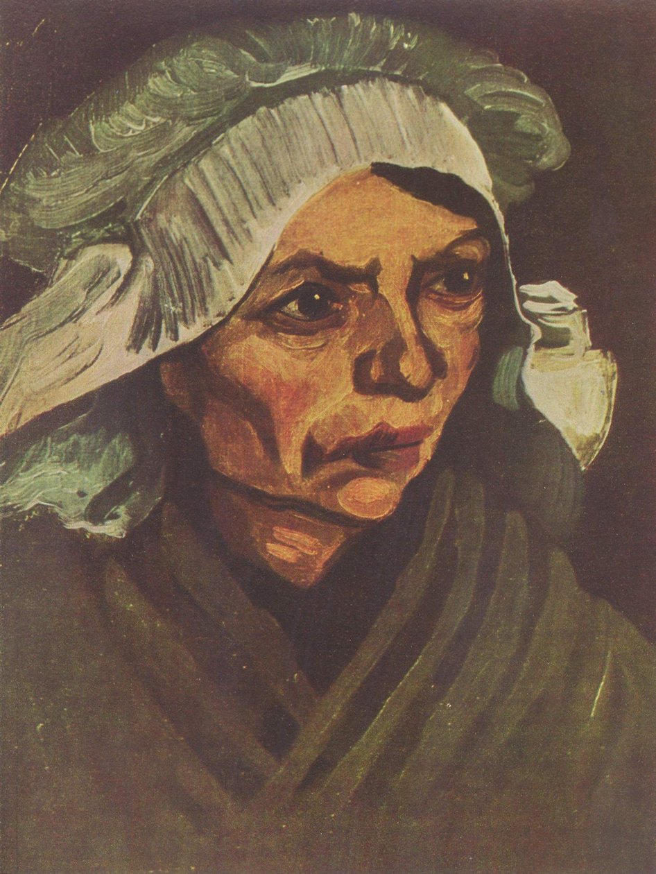 Beyaz başlıklı bir köylü kadının portresi by Vincent van Gogh