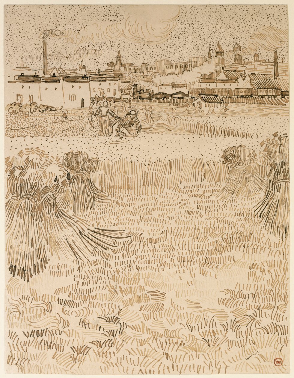 Arles. Buğday Tarlalarından Görünüm by Vincent van Gogh