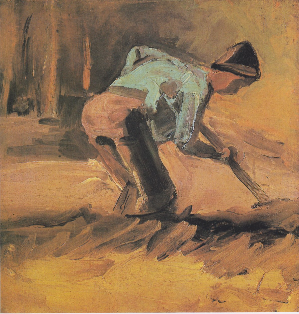 Çiftçi kazma by Vincent van Gogh