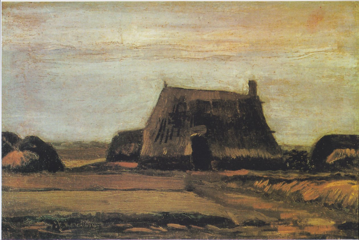 Turba kesim ile çiftlik evi by Vincent van Gogh