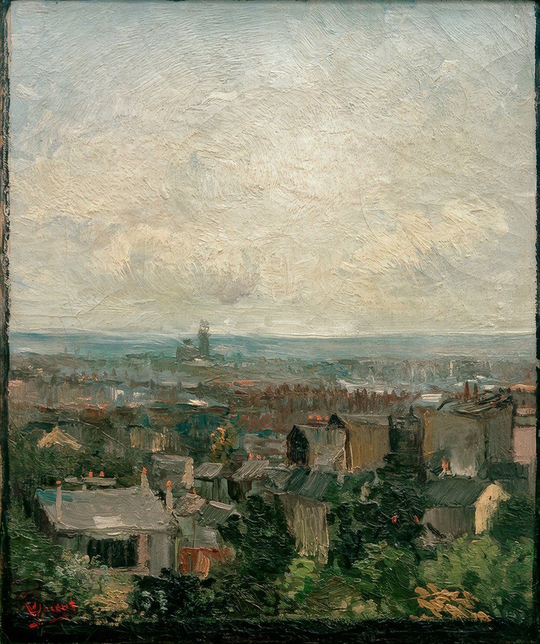 Paris çatılarının görünümü by Vincent van Gogh