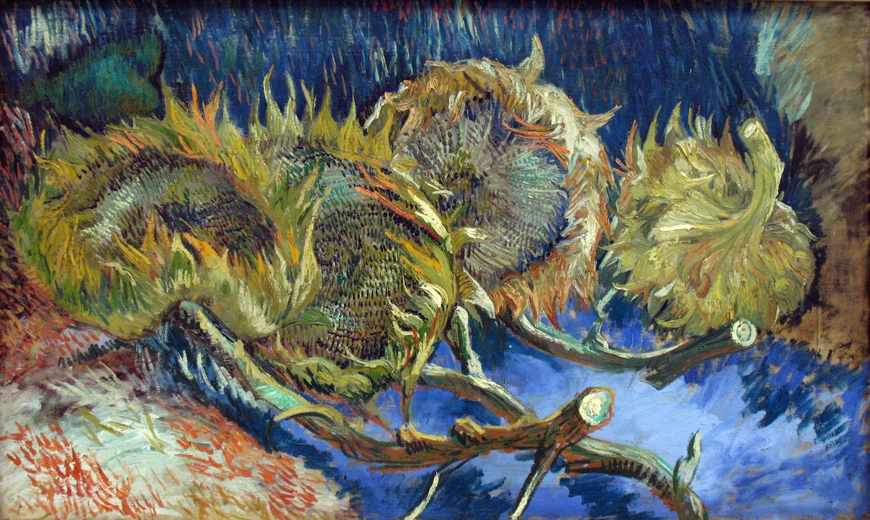 Mavi bir vazoda çiçekler by Vincent van Gogh