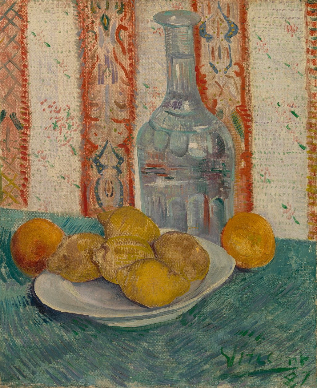 Narenciyeli Sürahi ve Tabak by Vincent van Gogh