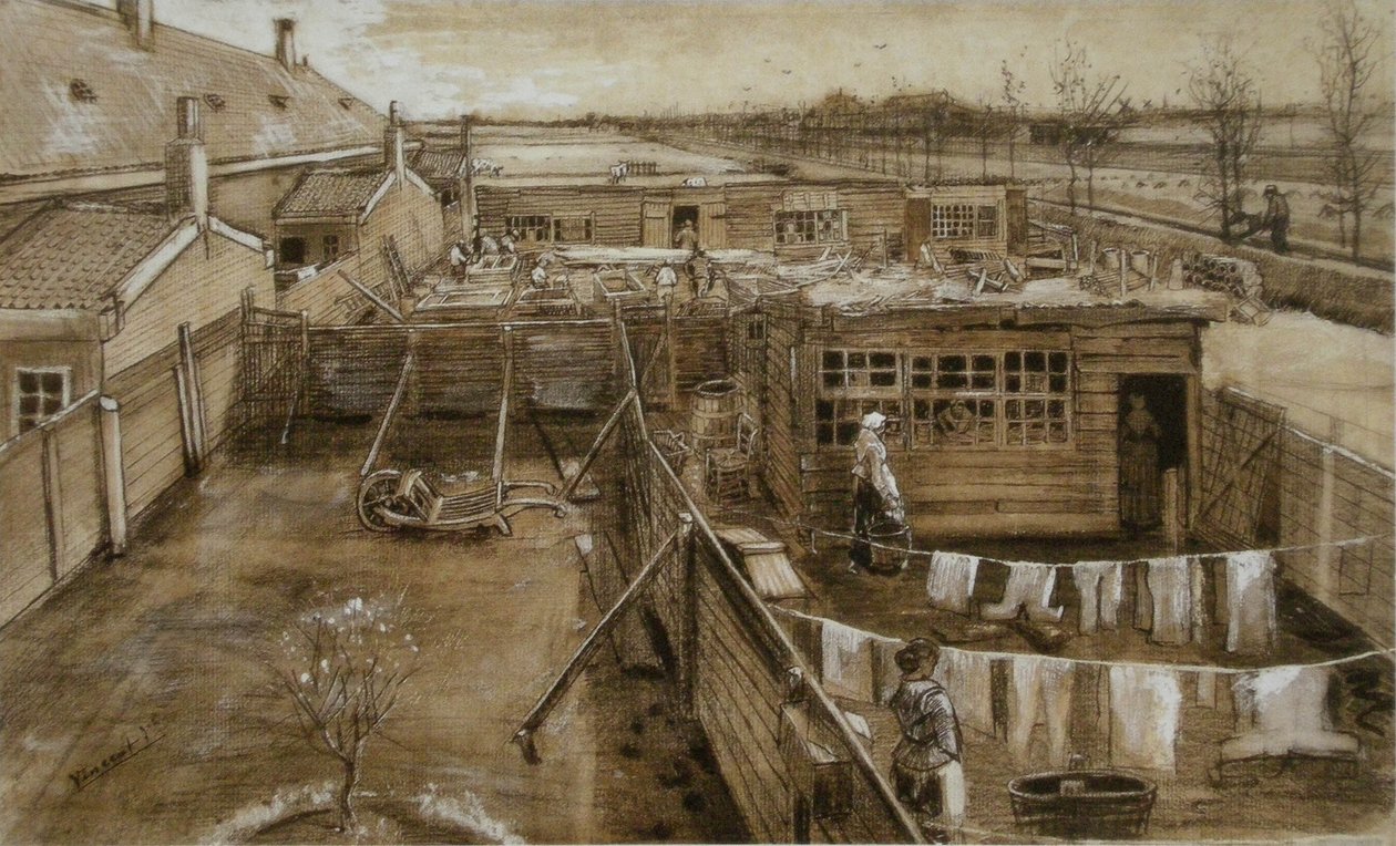 Marangozlar Bahçesi ve Çamaşırhane F 939 JH 150 by Vincent van Gogh