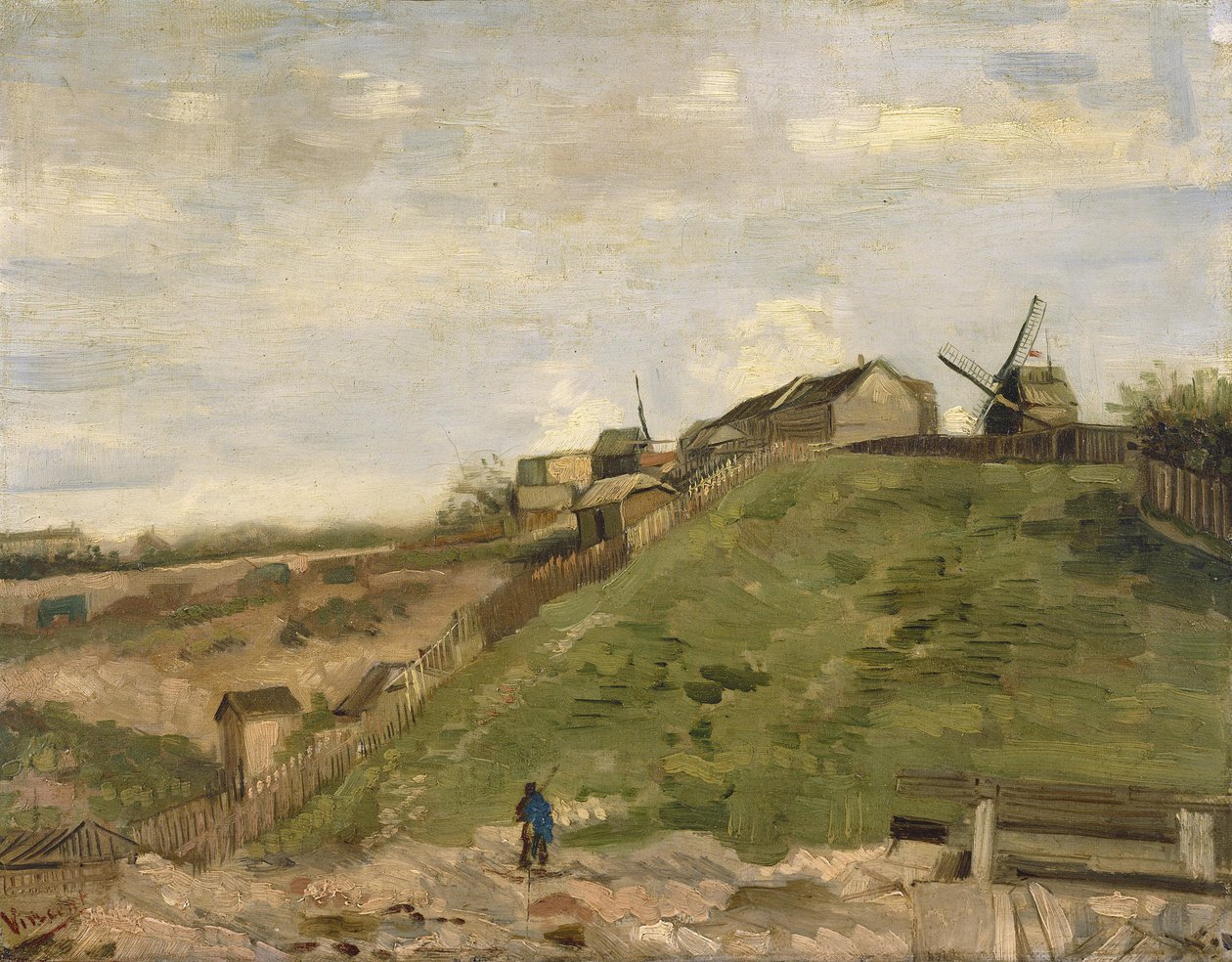 Taş ocağı olan Montmartre tepesi by Vincent van Gogh