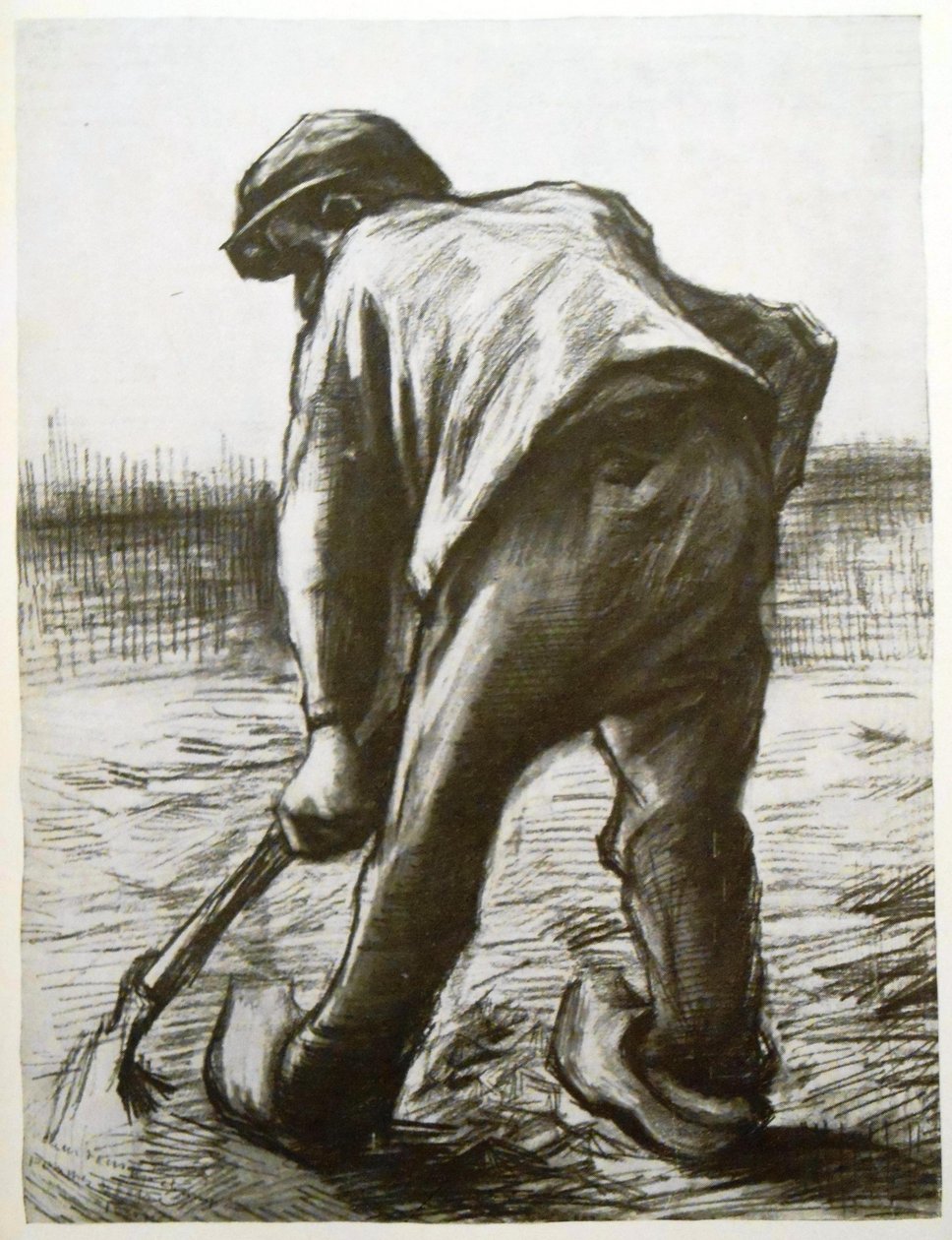 arkadan görülen kazma köylü, by Vincent van Gogh