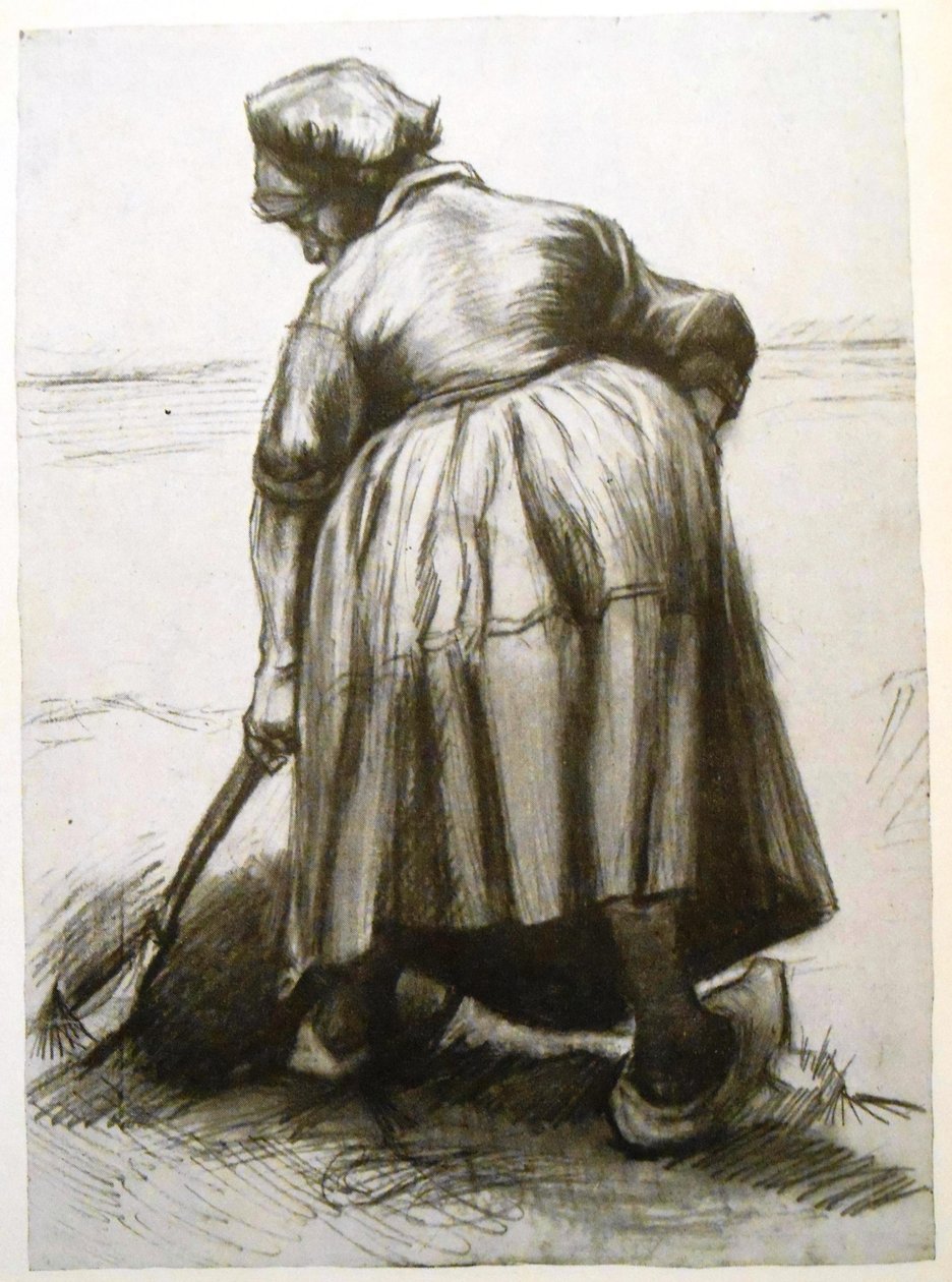arkadan görülen kazma köylü, by Vincent van Gogh