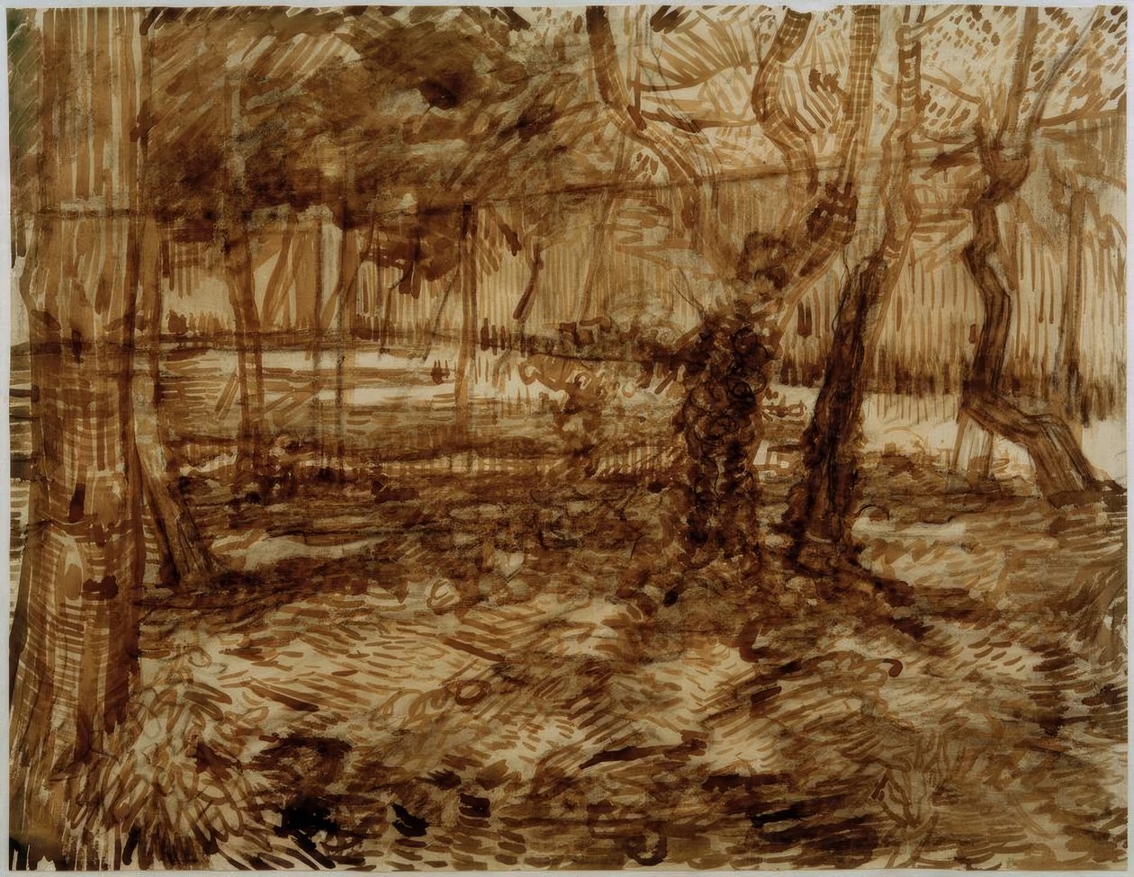 Sanatoryum bahçesindeki köşe by Vincent van Gogh