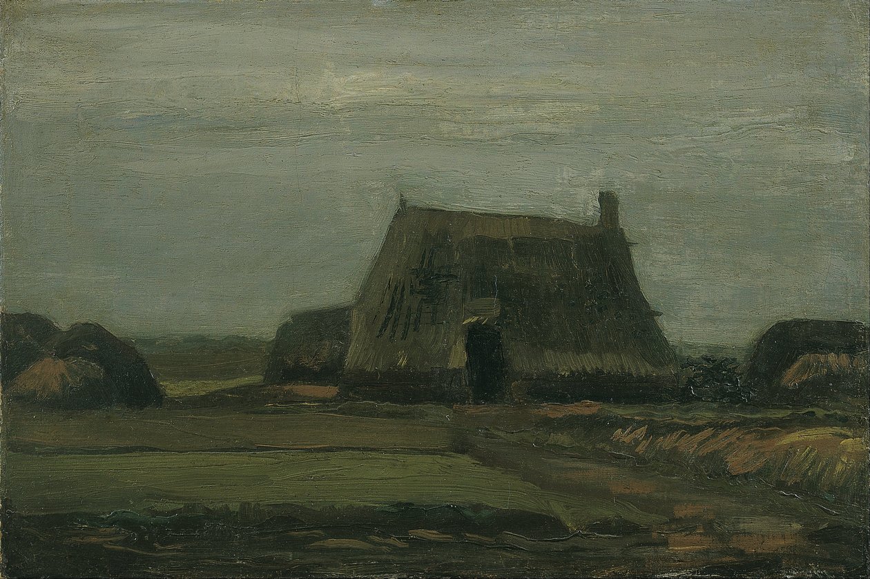 Turba yığınları ile çiftlik by Vincent van Gogh