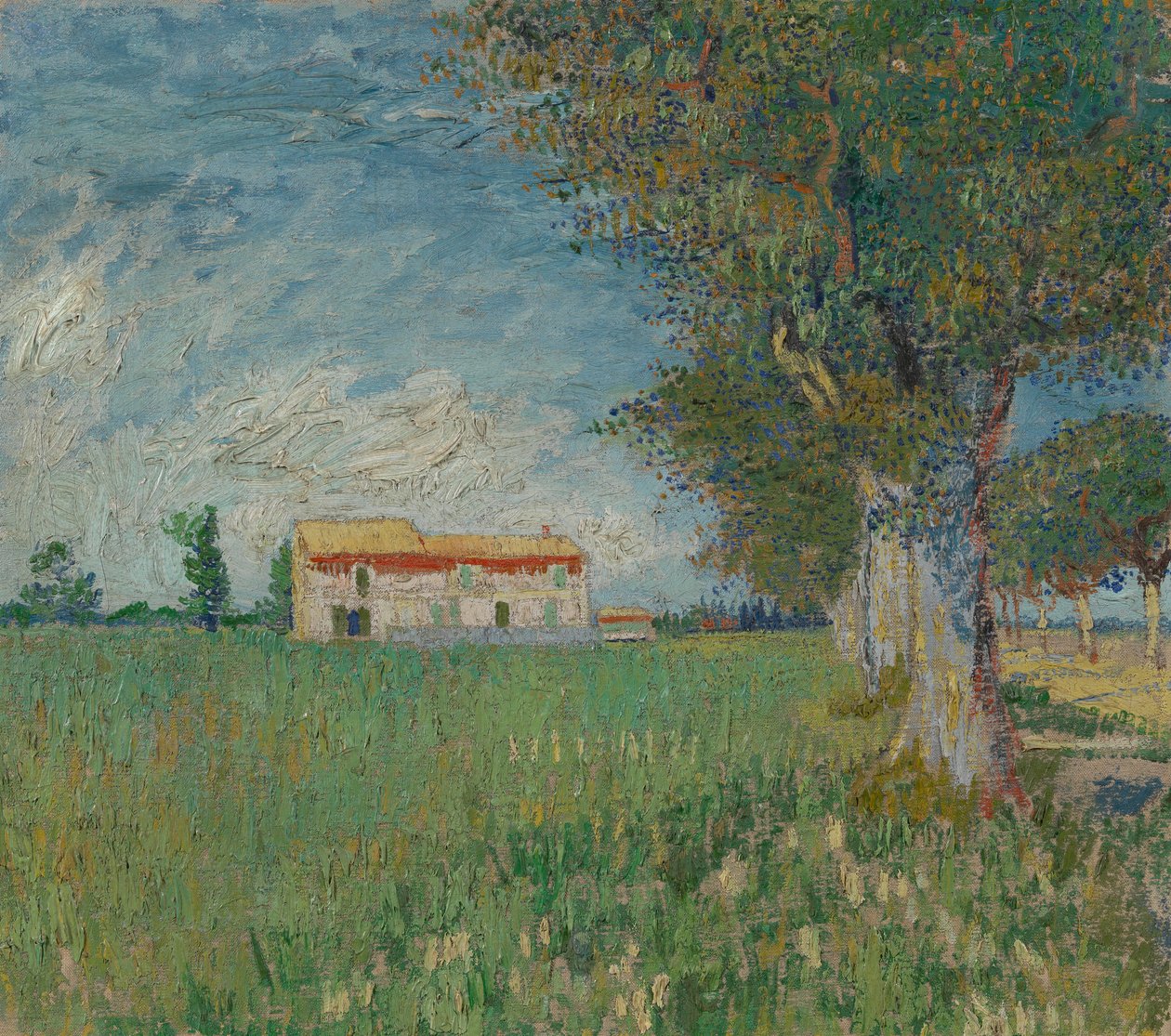 Buğday Tarlasında Çiftlik Evi by Vincent van Gogh