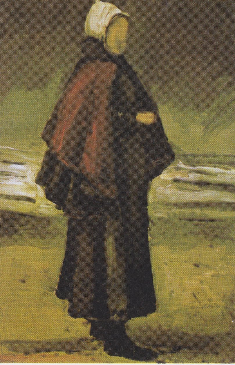 Sahilde balıkçı kadın by Vincent van Gogh