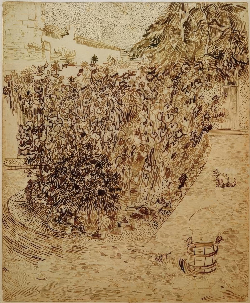 Bir hamamın bahçesi by Vincent van Gogh