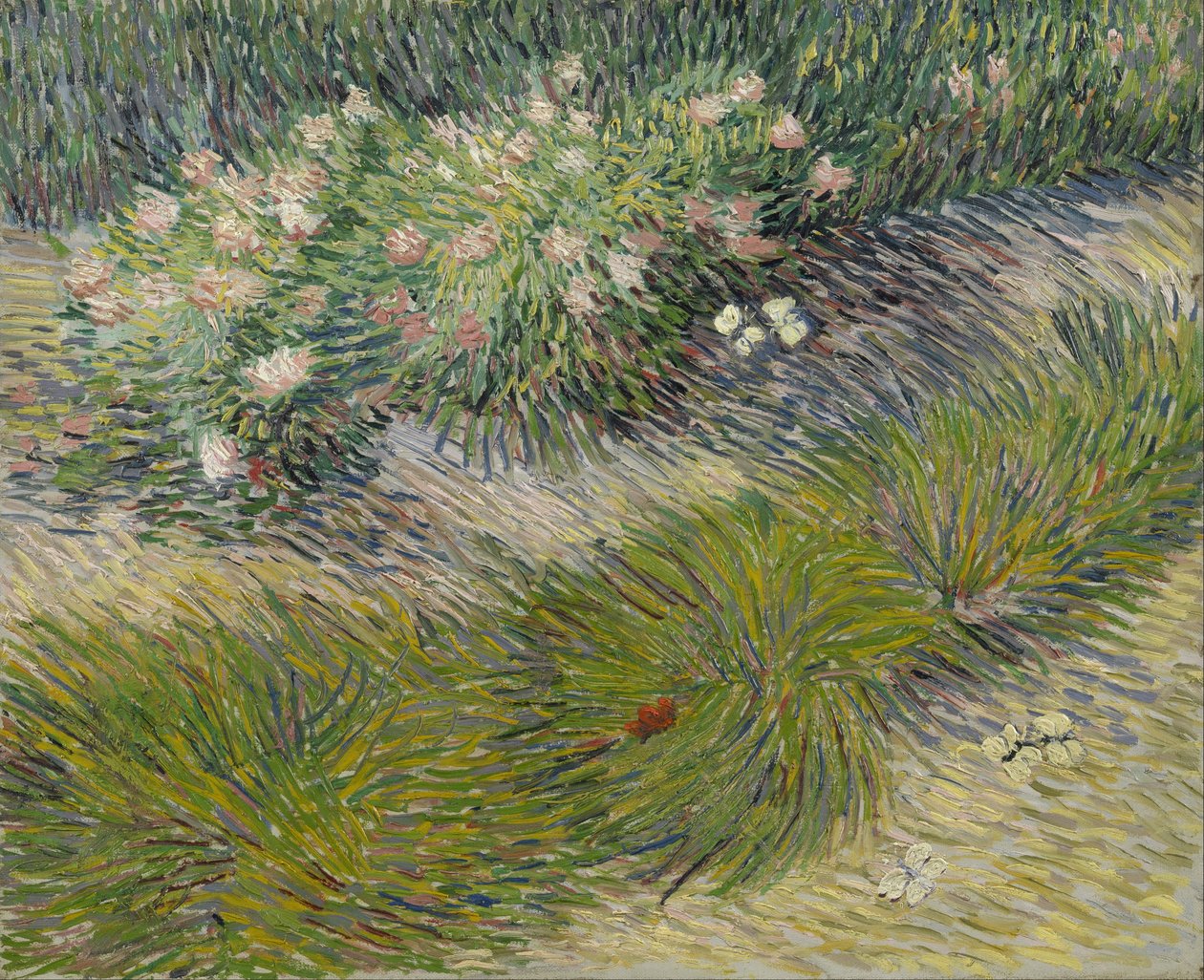 Çim ve kelebekler by Vincent van Gogh