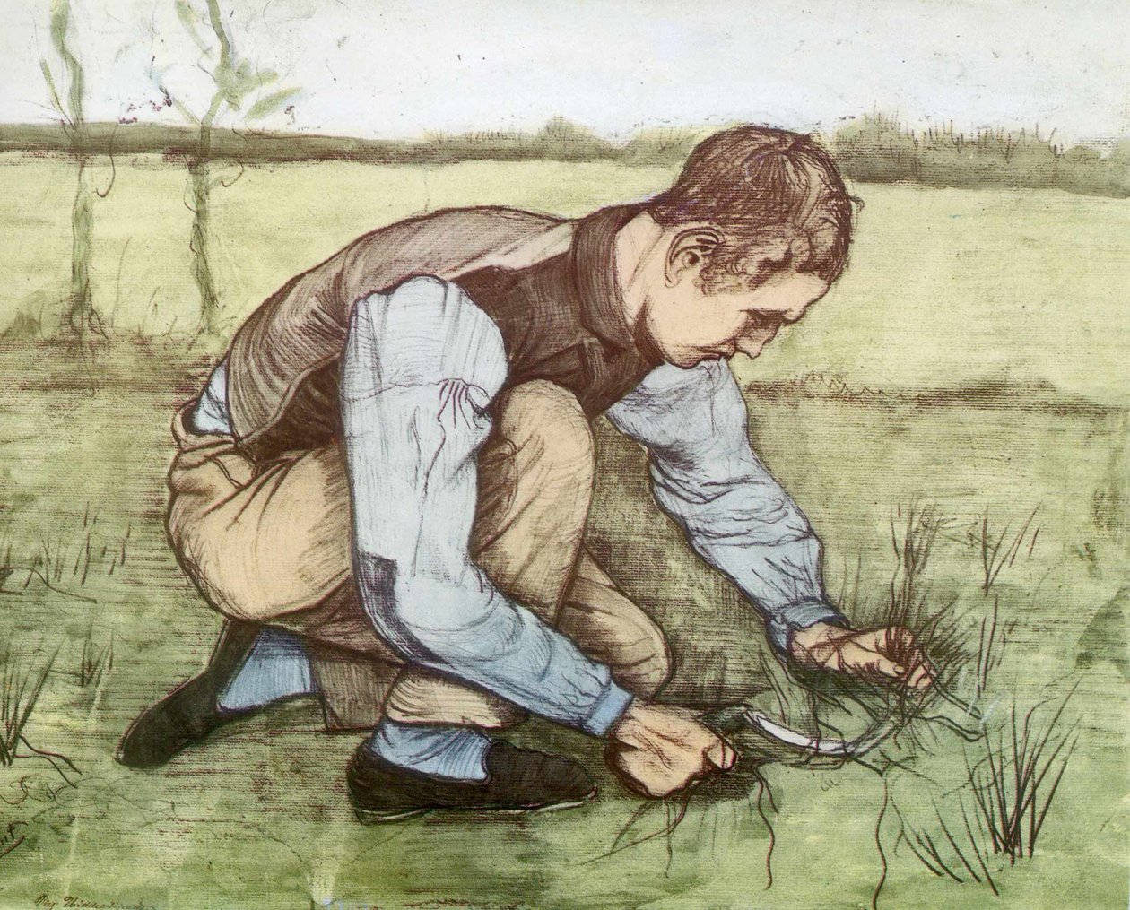 Çim biçme makinesi by Vincent van Gogh