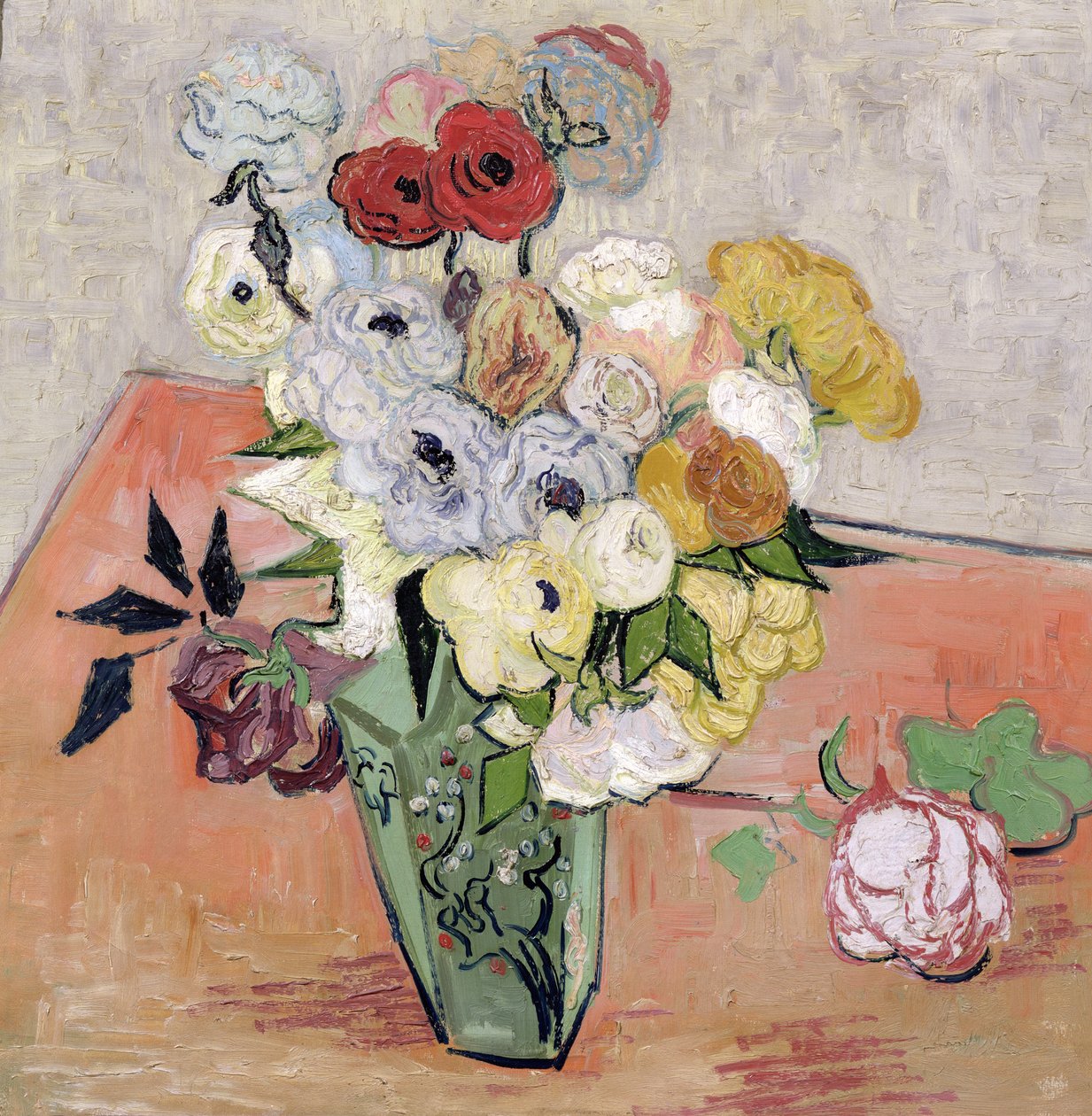 Gül ve Anemonlu Japon Vazo, 1890 by Vincent van Gogh