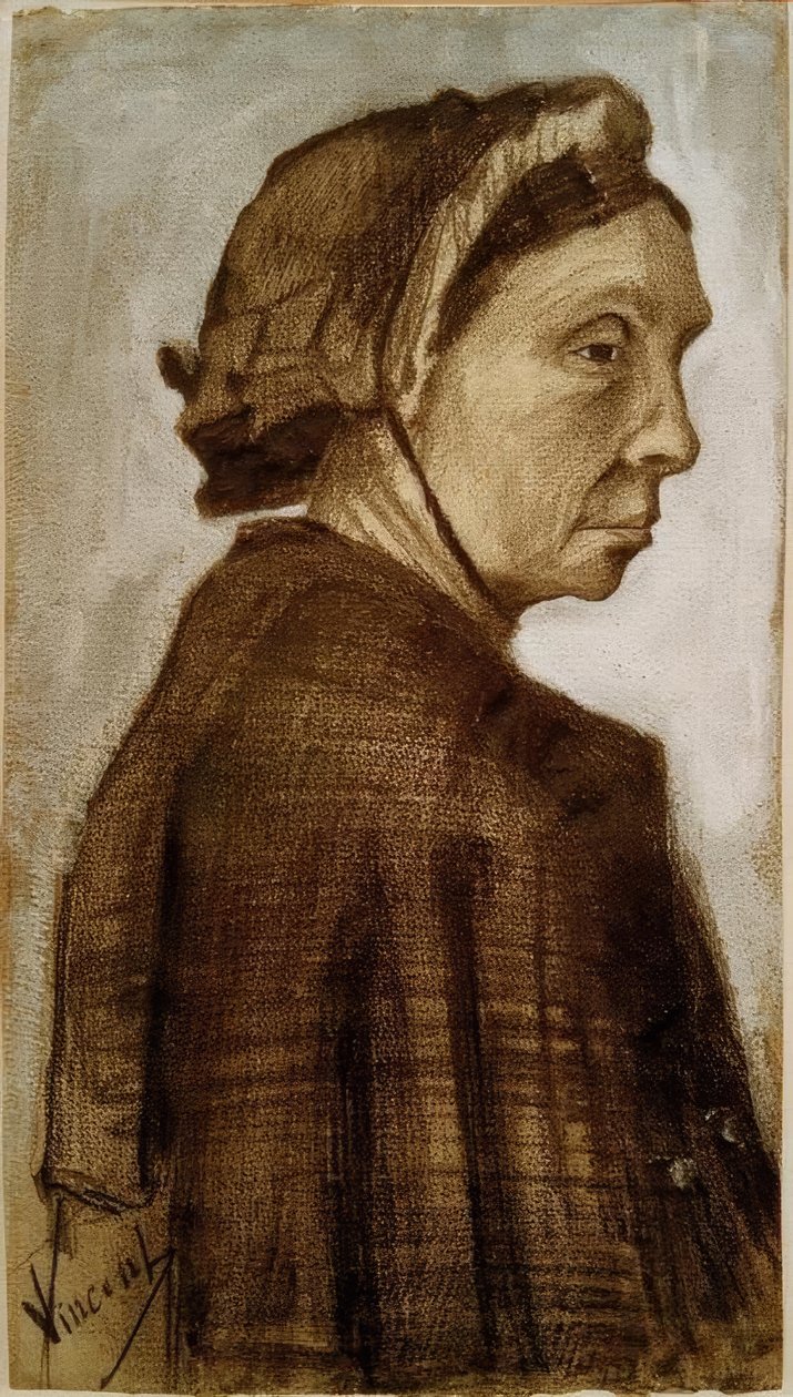 Bir kadının başı by Vincent van Gogh