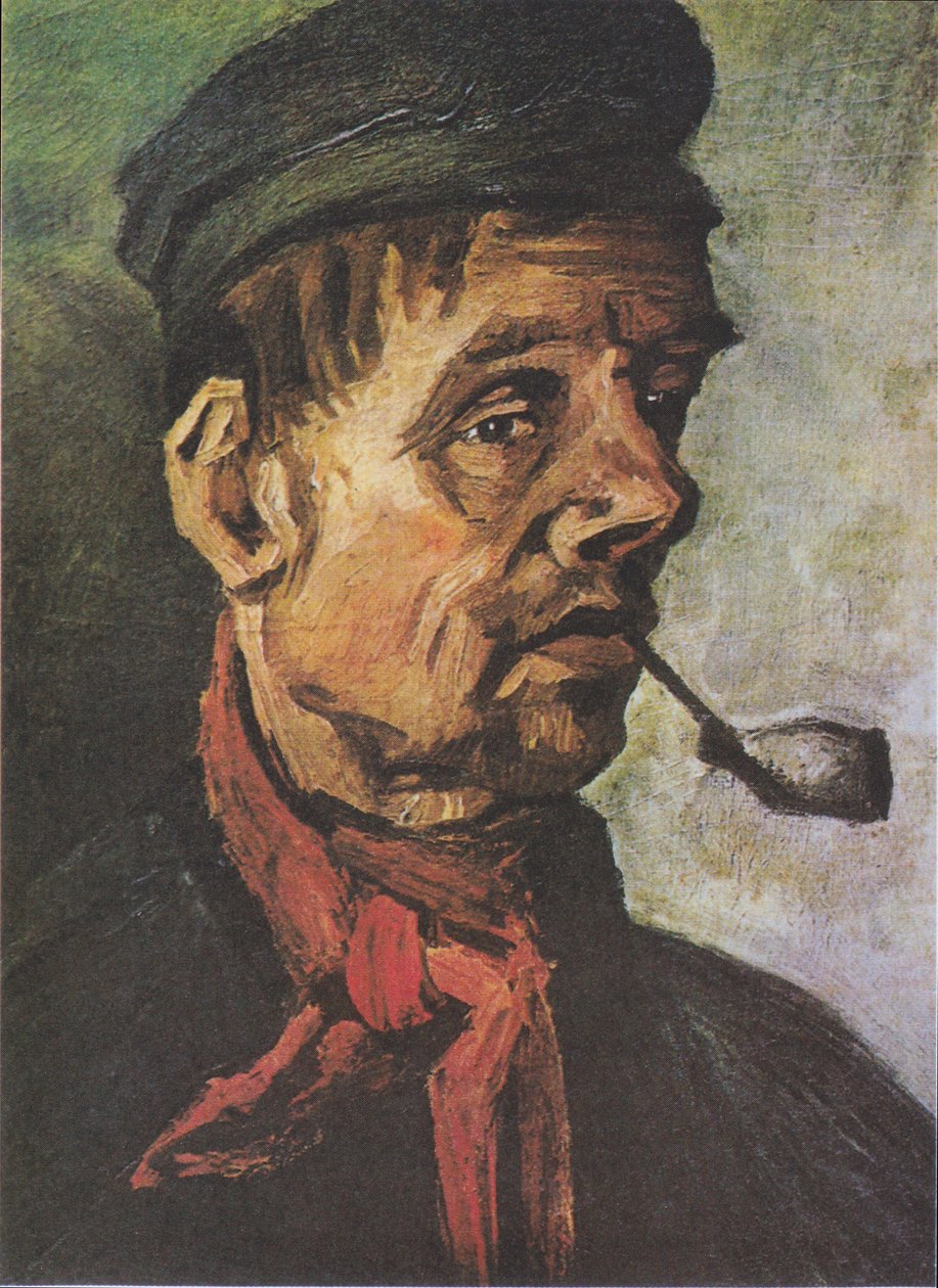 Bir kil boru ile bir köylü başkanı by Vincent van Gogh
