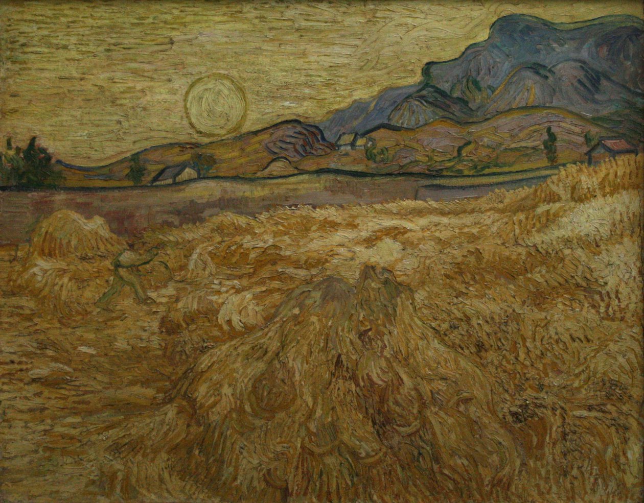 Biçme makinesi ve güneş ile Korenfeld by Vincent van Gogh