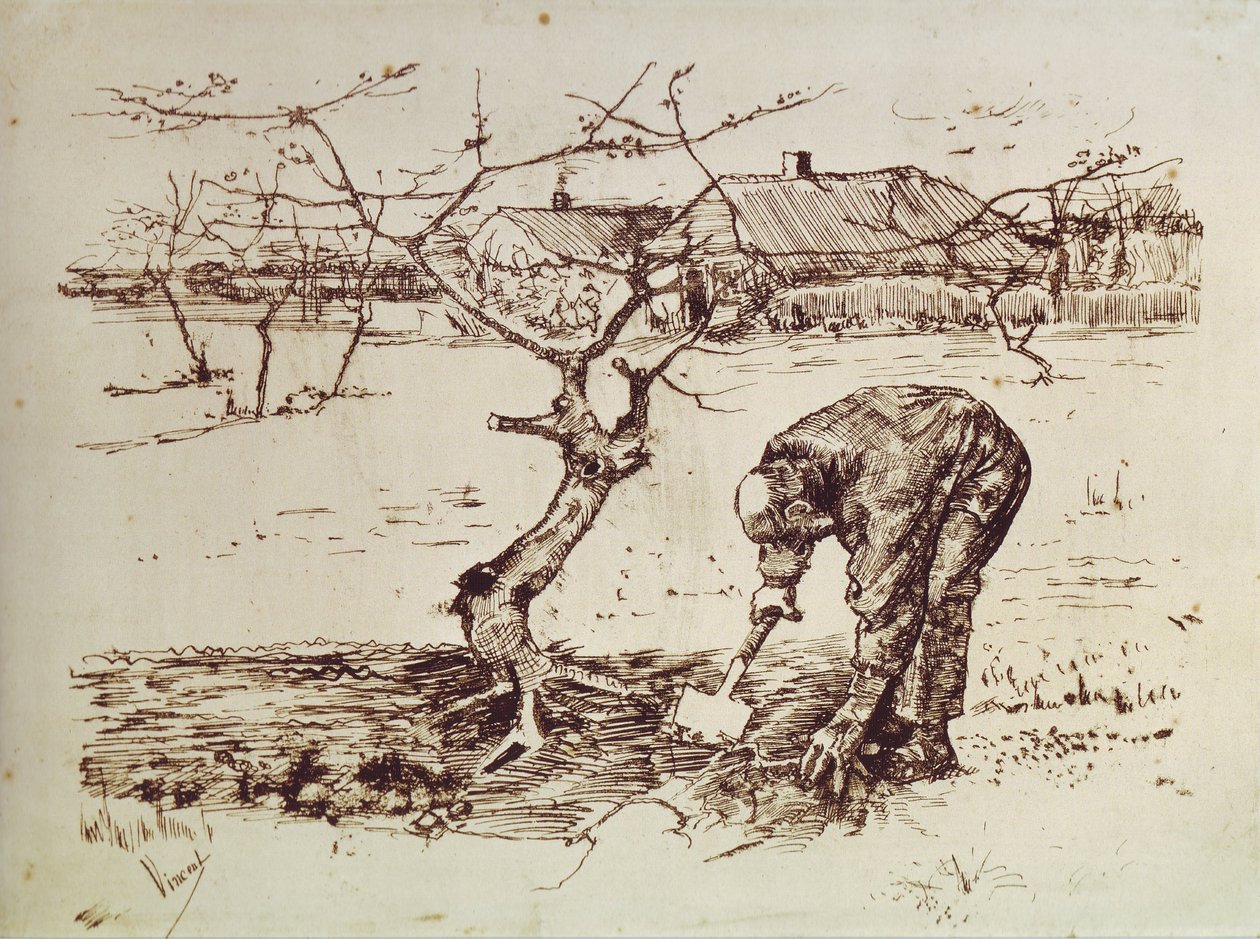 Yaşlı Kadın Arkadan Göründü by Vincent van Gogh