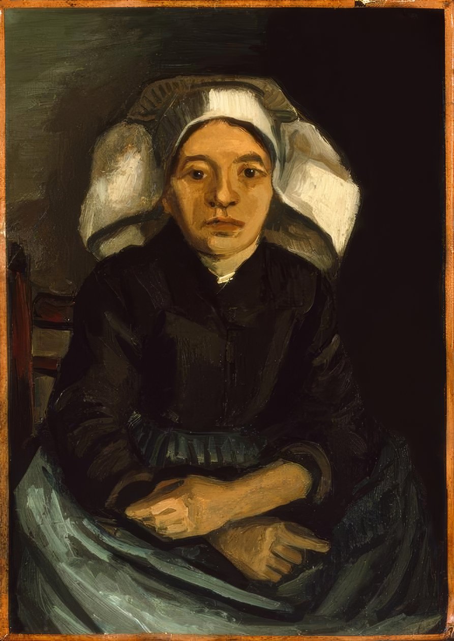 Nuenenli köylü kadın oturuyor by Vincent van Gogh