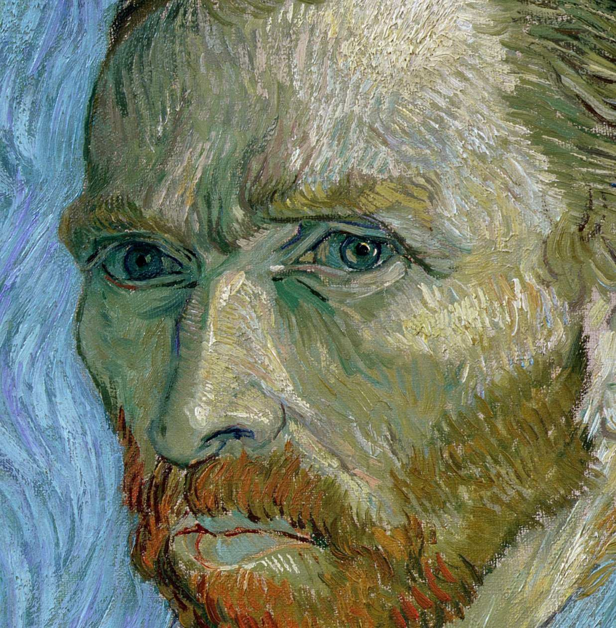 Kendi portresi, 1889 (32212 detayı) by Vincent van Gogh