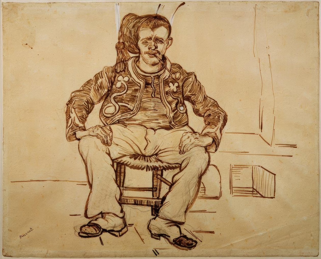 Oturan Zuave by Vincent van Gogh