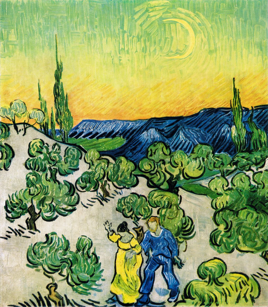 Ay ışığında yürümek by Vincent van Gogh