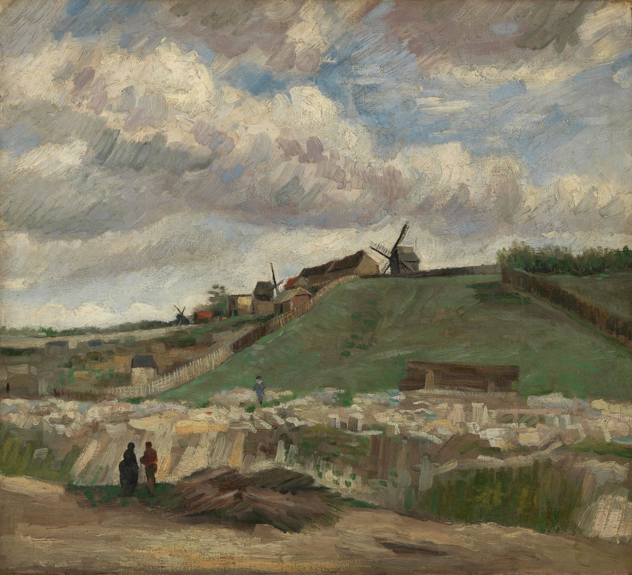 Taş Ocağı ile Montmartre Tepesi by Vincent van Gogh