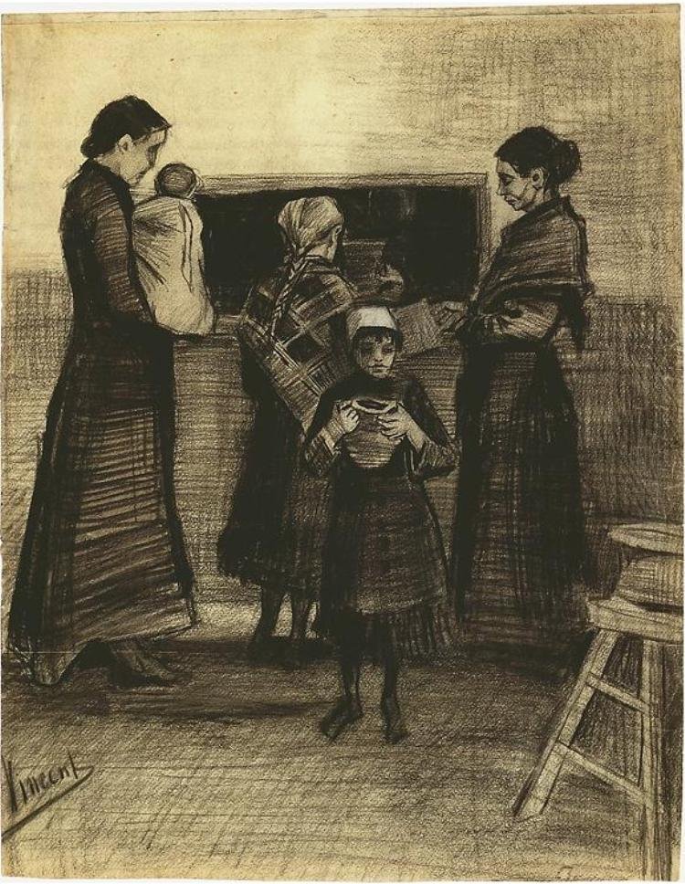Halka Açık Aşevinde Çorba Dağılımı by Vincent van Gogh