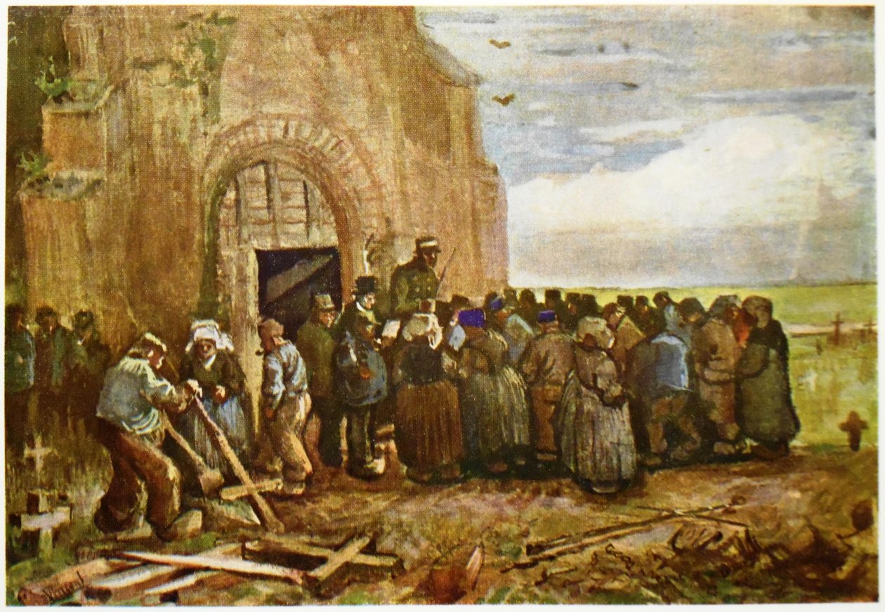 Mezarlık haçlarının satışı by Vincent van Gogh